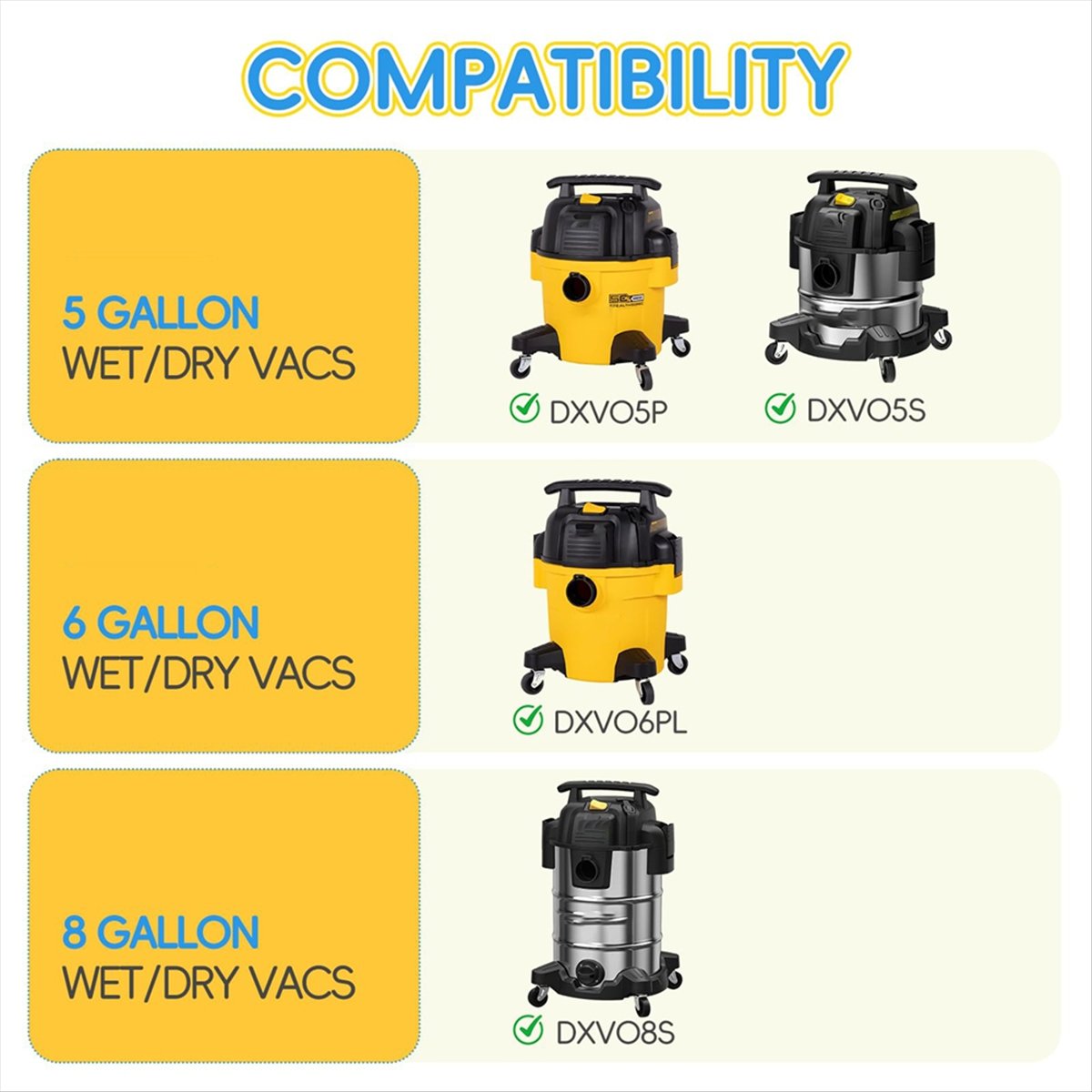 Wet Dry Vacuum Shop - Sacs à poussière jetables IDS-14 Pack
