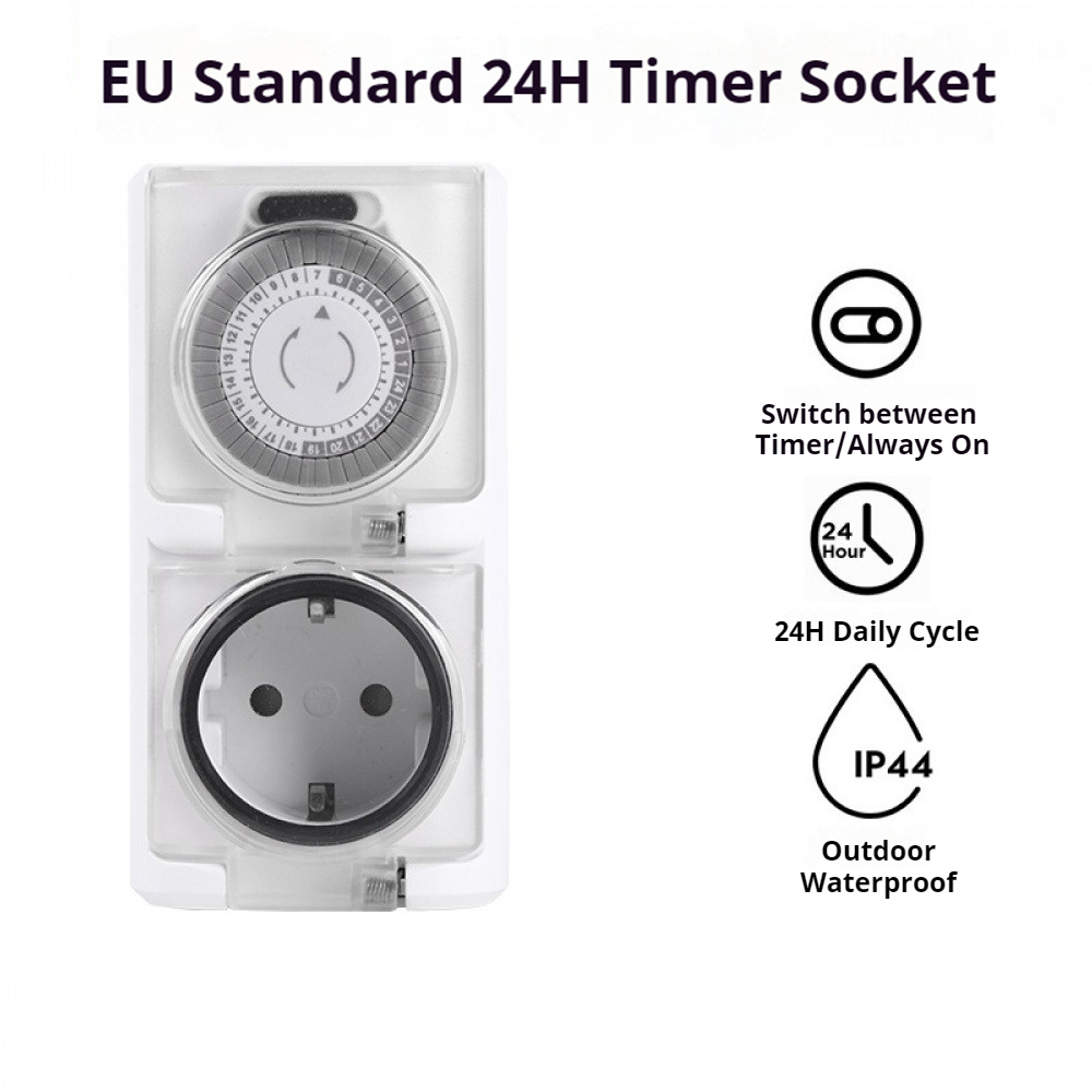 Outdoor Power With Timer - Prise de minuterie extérieure étanche AC250V