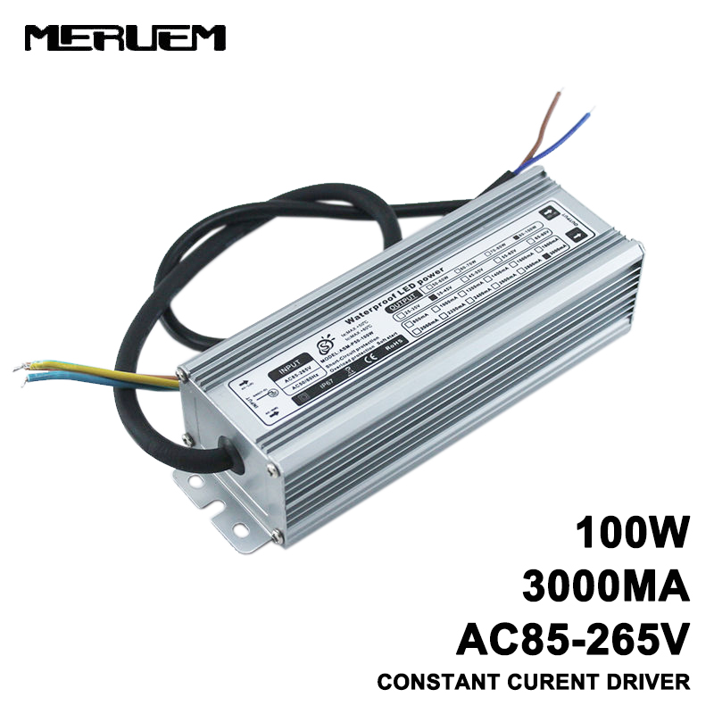 Outdoor Power Transformer - Conducteur imperméable de 100W IP65 LED,