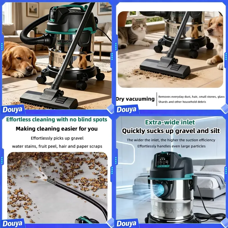 Wet Dry Vacuum Shop - Aspirateur haute puissance 35/38L pour voiture,
