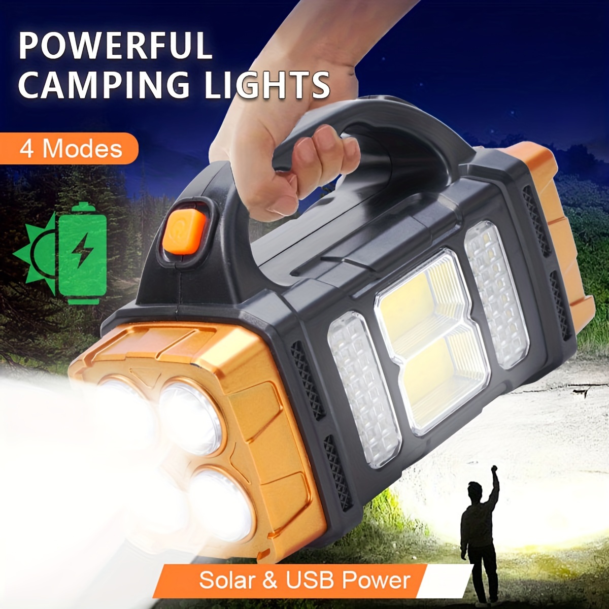 Outdoor Power Reno - Nouvelle lampe torche LED solaire rechargeable