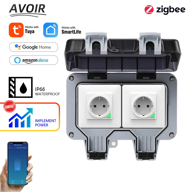 Outdoor Power With Timer - Avoir Tuya Zigbee prises électriques IP66
