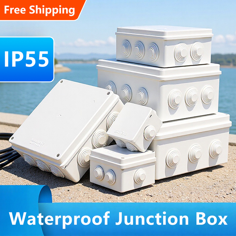 Outdoor Power Cable Junction Box - Boîte de raccordement étanche en plastique