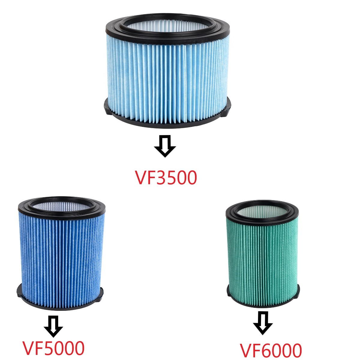 Wet Dry Vacuum Shop - Filtre de remplacement standard pour aspirateur