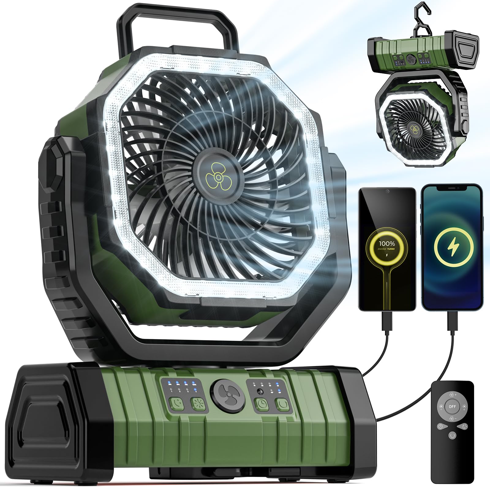 Ventilateur de Camping 20000mA - Outdoor Power With Timer avis et prix