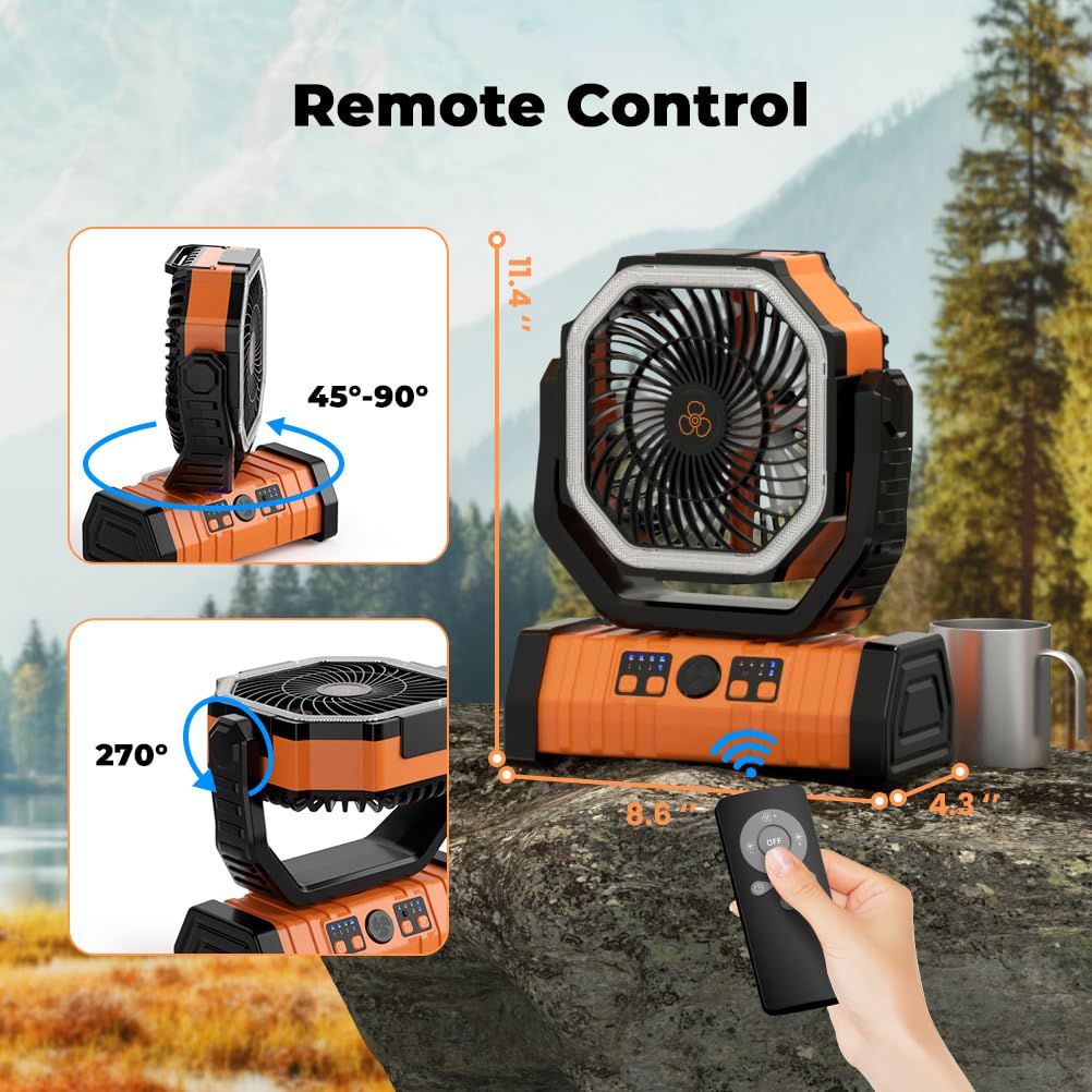 Ventilateur de Camping 20000mA - Outdoor Power With Timer avis et prix