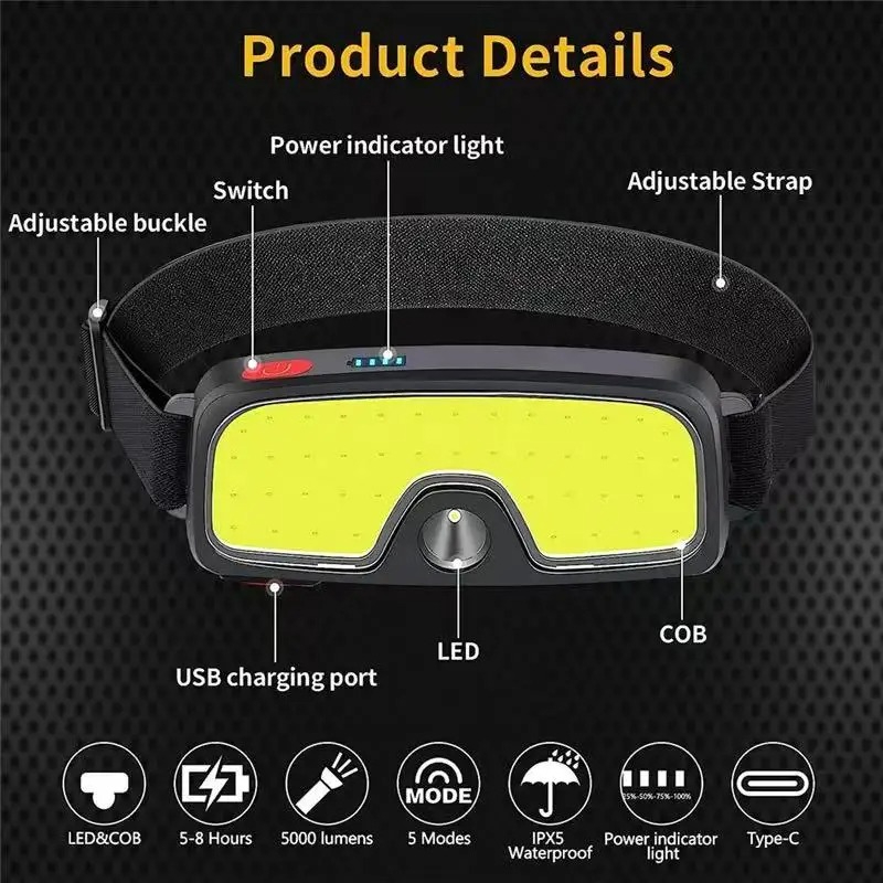 Lampe frontale puissante COB,  - Outdoor Power Reno avis et prix