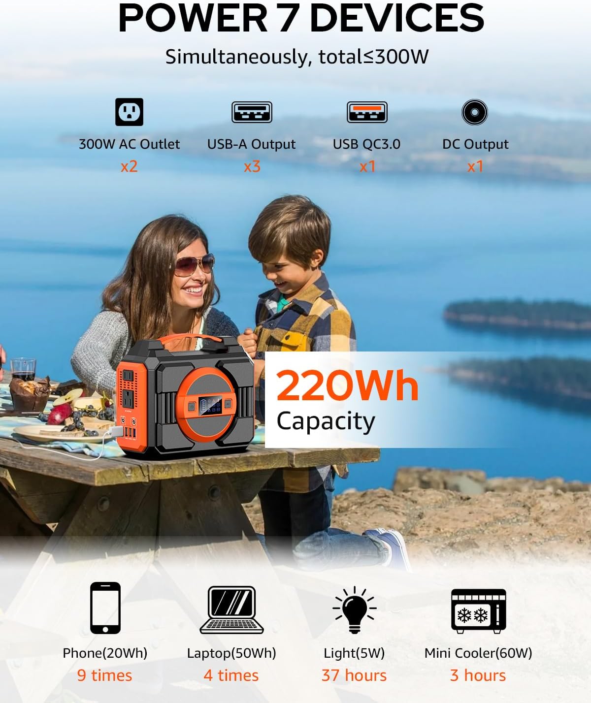 Centrale Électrique Portable 3 - Outdoor Power Bank With Ac Outlet avis et prix