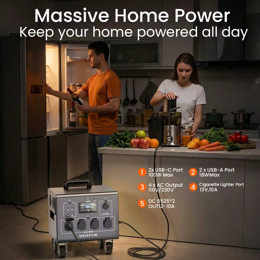Générateur portable 3000W, sta - Outdoor Uninterruptible Power Supply avis et prix
